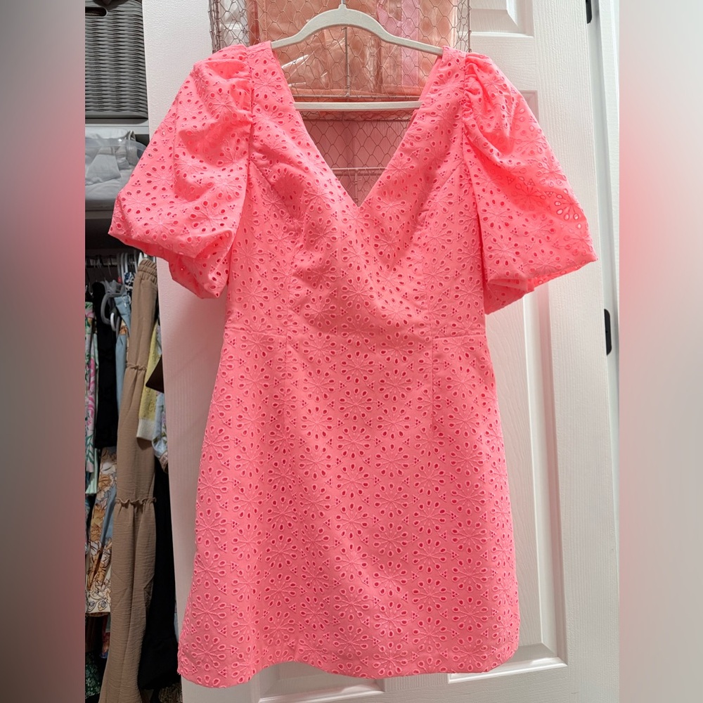 Lilly Pulitzer Coral Eyelet Dress - Picture 6 of 9